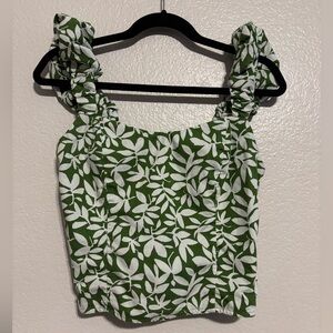 Abercrombie bubble strap poplin top